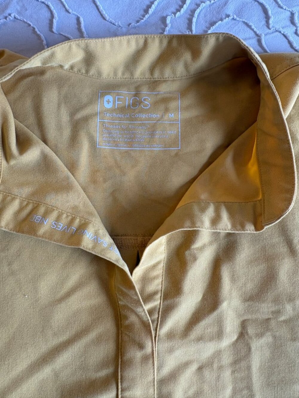 DISCONTINUED Figs Rafaela Scrub Top – Light Gold - Picture 3 of 5